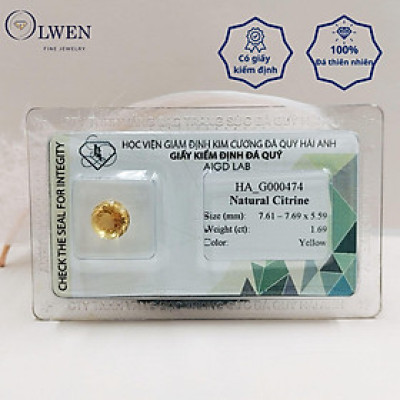 Viên đá thạch anh vàng ( citrine ) thiên nhiên  HA_G000474