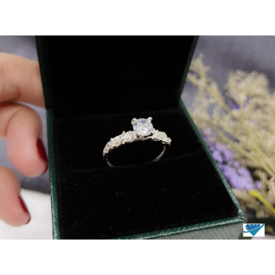 Nhẫn nữ thời trang gắn đá chất liệu bằng bạc s925 MS51