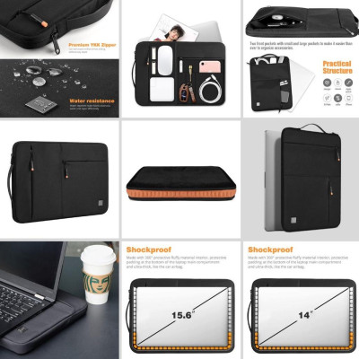 Túi xách chống sốc có quai xách WI WU Alpha Slim Sleeve  nhỏ gọn cho Macbook , Laptop 13, 14, 16 inch - Hàng chính hãng
