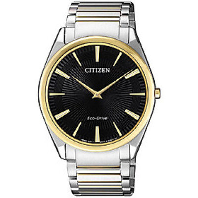 Đồng Hồ Nam Citizen Siêu Mỏng Dây Thép Không Gỉ AR3078-88E - Mặt Đen (Sapphire)