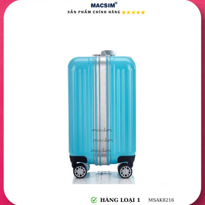 Vali cao cấp Macsim Aksen hàng loại 1 MSAK8216 cỡ 17 inch màu xanh-hồng