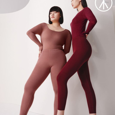 Bộ giữ nhiệt cao cổ cho nữ Quần áo giữ ấm chống lạnh bó sát cho nữ