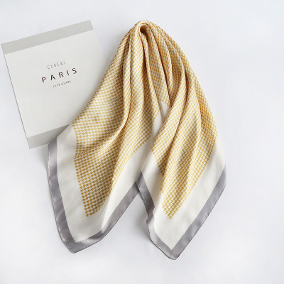 Khăn lụa vuông basic dễ phối đồ AKL90 (70x70cm