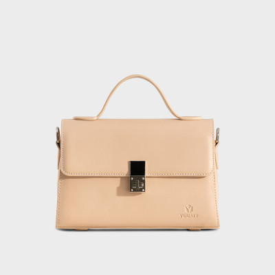 Túi Yuumy ( Thời trang nữ nắp gập khoá xoay thanh lịch size 21 - Túi đeo chéo da Seasand YN302 )