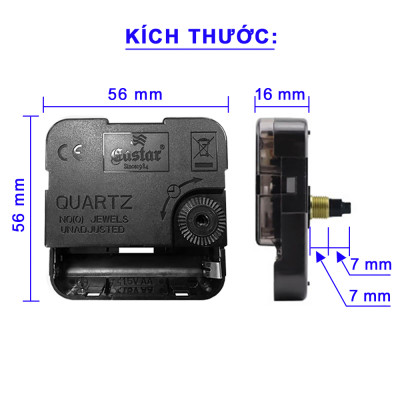 MÁY ĐỒNG HỒ TREO TƯỜNG KIM TRÔI CAO CẤP EASTAR – BỘ KIM VÀNG ĐỒNG CÓ DẠ QUANG  – KÈM PIN MAXELL