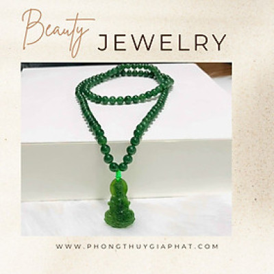 Vòng cổ ngọc bích quan âm