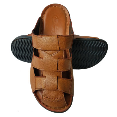 Dép Nam Bít Mũi Da Bò Thật BIGGBEN Cao Cấp DN327