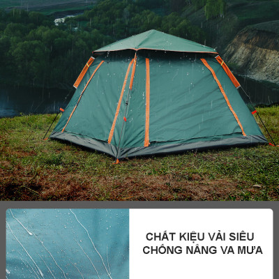 Lều Cắm Trại Du Lịch Tự Bung Gập Gọn 6-8 Người Siêu Chống Nắng,Mưa Đại Nam Sport + Kèm Nệm Chống Ẩm
