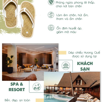 Dép chiếu đi trong nhà Hương Quế DKS-15 thích hợp mang trong nhà, trong văn phòng (SP cung cấp cho khách sạn)