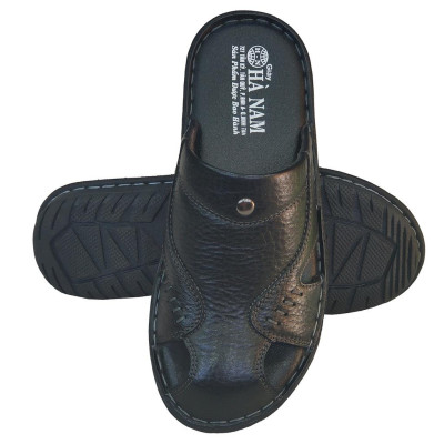 Dép Bít Mũi Nam Da Bò Thật TiTi ĐÔ Cao CấpGSB2085d