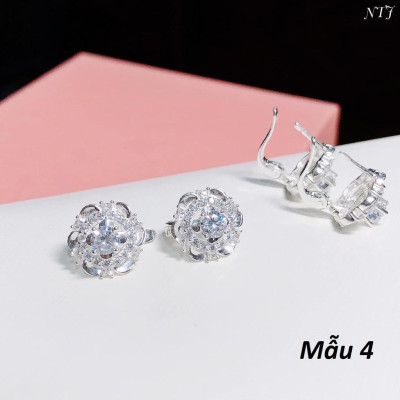 Bông tai nữ chất liệu bạc ta cao cấp MS15r