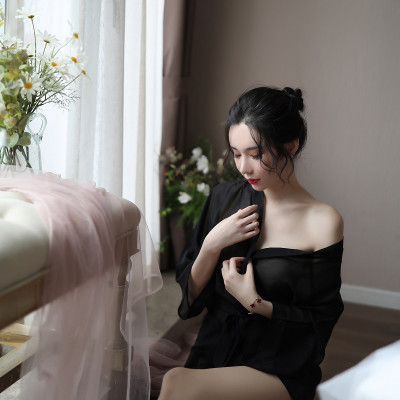 Áo choàng ngủ đơn giản kiểu nhật có 2 túi chất vải voan mỏng mềm nhẹ CDAN80