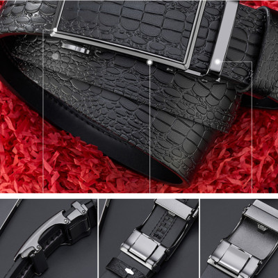 Thắt lưng nam da bò nguyên chất mặt khóa tự động hợp kim cao cấp