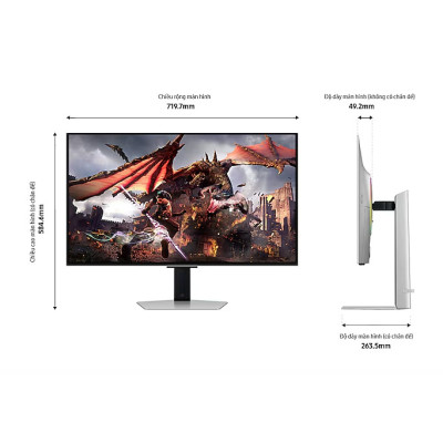 Màn Hình Gaming Samsung Odyssey OLED G8 G80SD LS32DG802SEXXV (32 inch | OLED | 4K | 240Hz | 0.03ms) - Hàng Chính Hãng