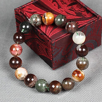 Vòng tay nam Thạch Anh Ưu Linh đa sắc VIP 12ly