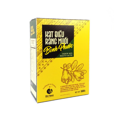 Túi quà tặng HẠT ĐIỀU BÌNH PHƯỚC rang muối vỏ lụa loại A+