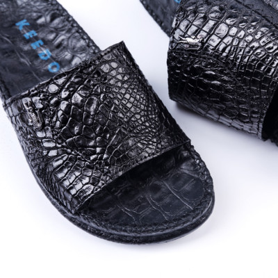 Dép da cá sấu nam xịn KEEDO KDCS4