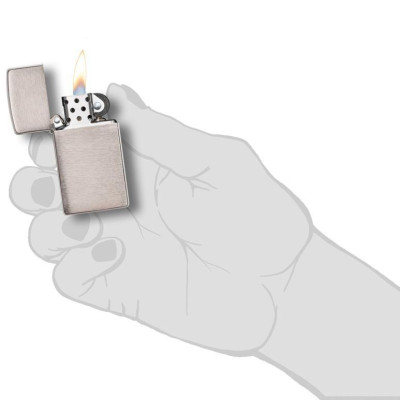 Bật Lửa Zippo Slim Brushed Chrome 1600