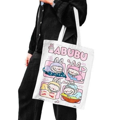 Túi xách nữ túi tote chất liệu vải họa tiết hoạt hình labubu kích thước 38 * 32cm đi chơi tiện lợi
