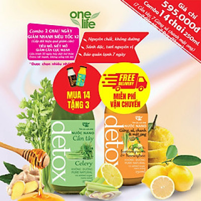 (Tặng 3 chai) Liệu Trình 14 chai (2 Chai/ Ngày) GIẢM CÂN SIÊU TỐC x2