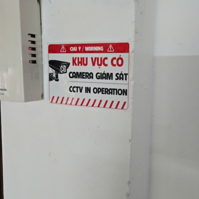 Tem Decal Nhựa Khu Vực Camera Giám Sát , Tem Chú Ý Dán Cảnh Báo, Có Camera Giám Sát Để Phòng Trộm Cắp. Takyhome 5004