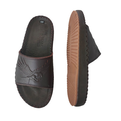 Dép Nam Quai Ngang Da Bò Thật TiTi ĐÔ Cao Cấp DNA2175d