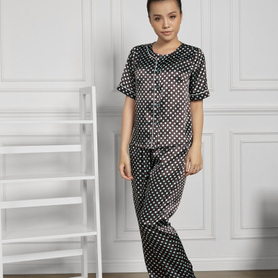 Đồ Bộ Mặc Nhà Nữ Quần Dài Chấm Bi Maxivic, La Mộc - MM112113