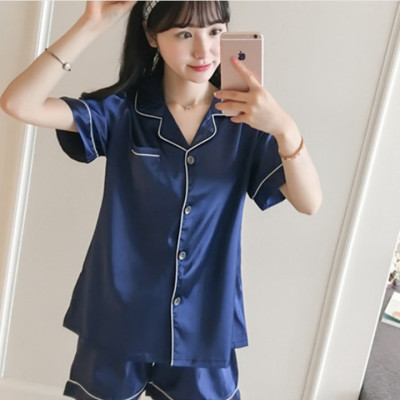 Bộ đồ pijama short trơn tay ngắn C095