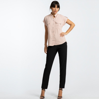 Áo Sơ Mi Nữ Áo Kiểu Đẹp Thời trang thiết kế Hity TOP106 (Kem Champagne)