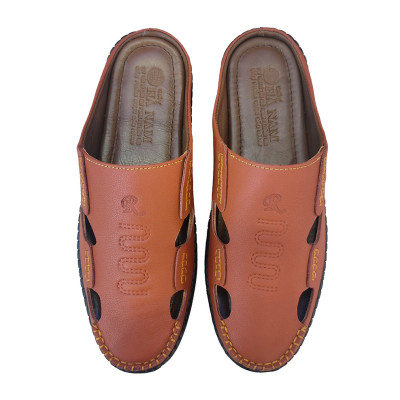 Dép Bít Mũi Nam Da Bò Thật TiTi ĐÔ Cao Cấp GSB2010d