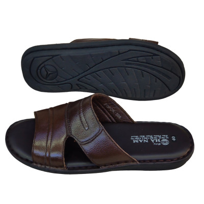 Dép Nam Quai Ngang Da Bò Thật TiTi ĐÔ Cao Cấp DNA2115d