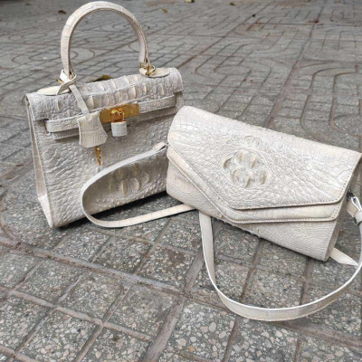 Túi nữ da cá sấu Bạch Tạng 