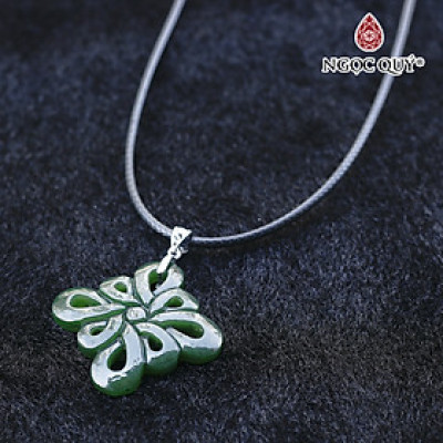 Mặt dây chuyền kết đồng tâm ngọc bích mệnh hỏa, mộc - Ngọc Quý Gemstones