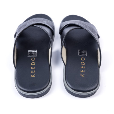 Dép da nam quai chéo cao cấp siêu bền KEEDO PK015