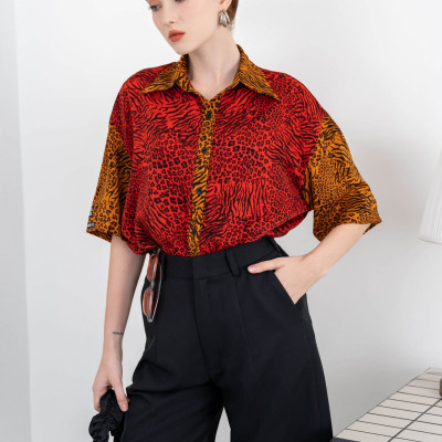 LAAS Áo somi beo vằn nổi bật cá tính