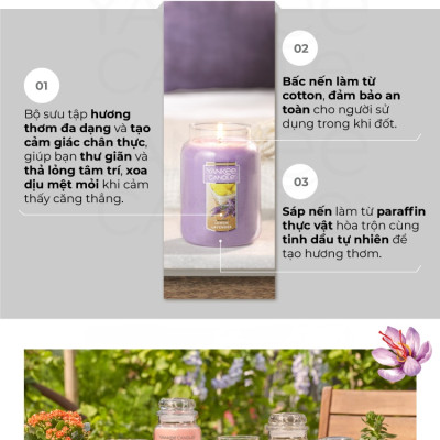 Nến hũ Yankee Candle size L - Soft Blanket (623g)