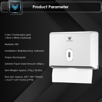 Hộp đựng giấy vệ sinh được làm bằng ABS mới và chất lượng tốt, có trọng lượng nhẹ nhưng bền, nhỏ gọn và kiểu dáng đẹp