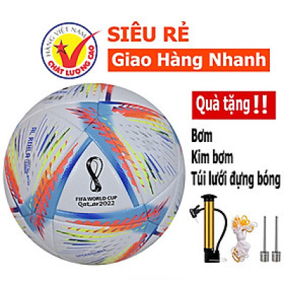Quả bóng đá ngoại hạng Anh - Banh bóng đá da số 5 - Tặng bơm, kim bơm và túi lưới