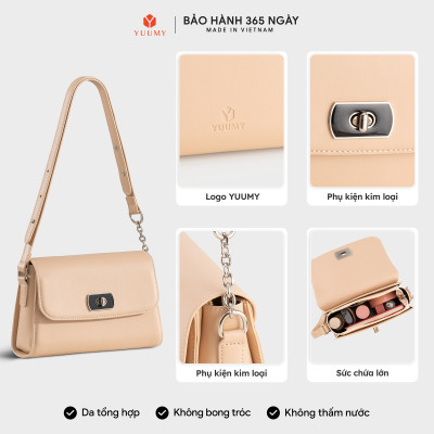 Túi Yuumy ( Thời trang nữ khoá xoay kim loại sang trọng size 21 - Túi đeo chéo da Seasand YN301 )