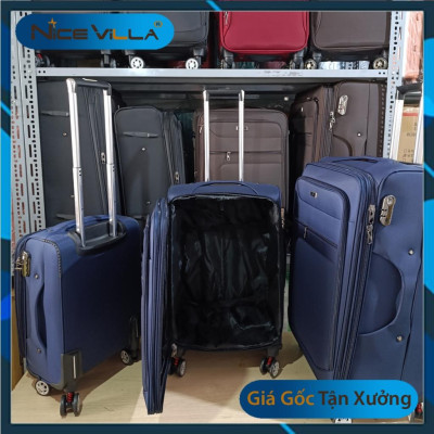 Vali Vải Cao Cấp NiceVilla, Khóa Kéo Mở Rộng thêm 3cm Có Các Size 20/24/28 Inch Mẫu Mới