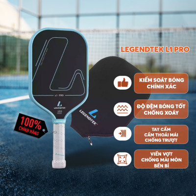 Vợt Pickleball Legendtek L1 Pro Cao Cấp - Đỏ- Lõi Poly Siêu Nhẹ, Mặt Carbon Cường Lực, Kiểm Soát Toàn Diện