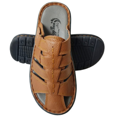 Dép Nam Bít Đầu BIGGBEN Da Bò Thật DN357