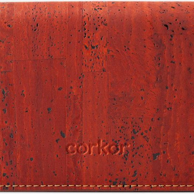 Ví nữ dạng mỏng Slim Wallet gập bấm cúc - HGcork Corkor  CK274 - Nhiều màu - Vật liệu 100% da cork thực vật thuần chay từ vỏ cây sồi Bồ Đào Nha, Siêu bền, Chống cháy, Chống mốc, Chống thấm nước, Thân thiện với môi trường – Hàng chính hãng, Sản xuất Handma