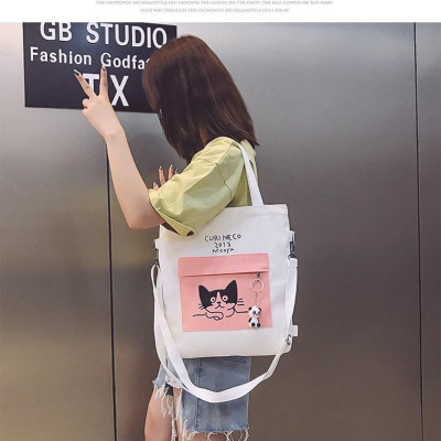 Túi Vải Tote Đeo Chéo XinhStore Hình Mèo
