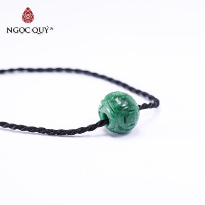 Mặt dây chuyền lu thống hoa văn đá cẩm thạch 12.5x15.3mm - Ngọc Quý Gemstones