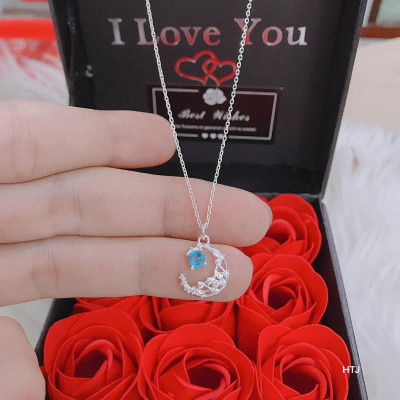 Dây chuyền nữ chất liệu bằng bạc ta mặt trăng MS72