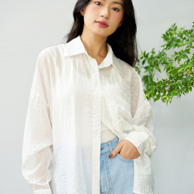 DOTTIE - Áo sơmi dáng rộng vải mềm - T0718