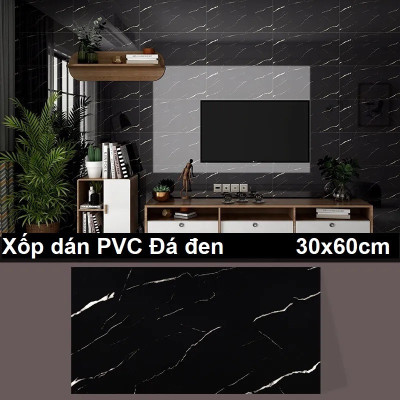 Bộ 5 Tấm Xốp Dán Tường 3D PVC Vân Đá 60x30cm Keo Sẵn Dày 2,5mm Cao Cấp, Sang trọng