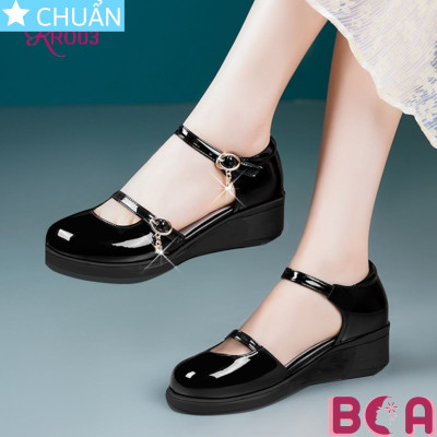 Giày bé gái quai hậu 3 phân KRO03 ROSATA tại BCASHOP đế xuồng, mũi tròn, êm ái giúp con thoải mái học tập và vui chơi