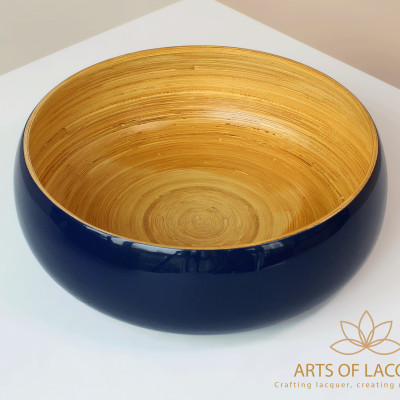 Bát Sơn Mài Màu Xanh Navy